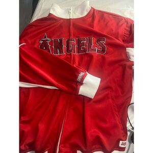 Unisex Anaheim Angels Stiches Genuine Merc. Tag Less Track Jacket-‎ Size Large